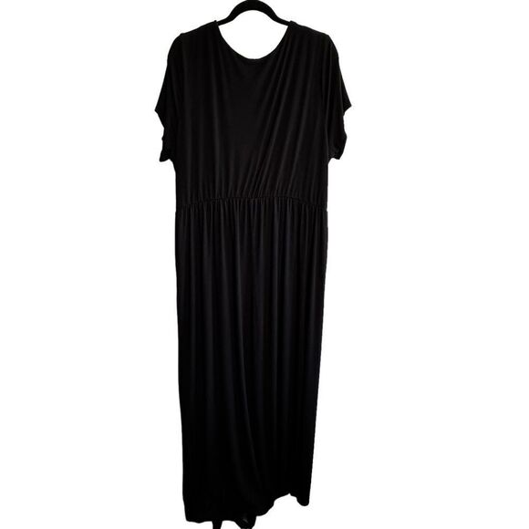 Meri Skye ~ Black Maxi Dress ~ crossover bodice ~ size 3XL - Picture 3 of 12